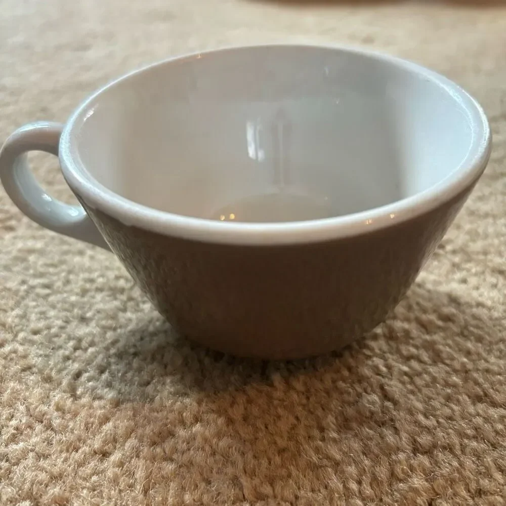 Jackson China Brown Cup With T In Red Diamond
